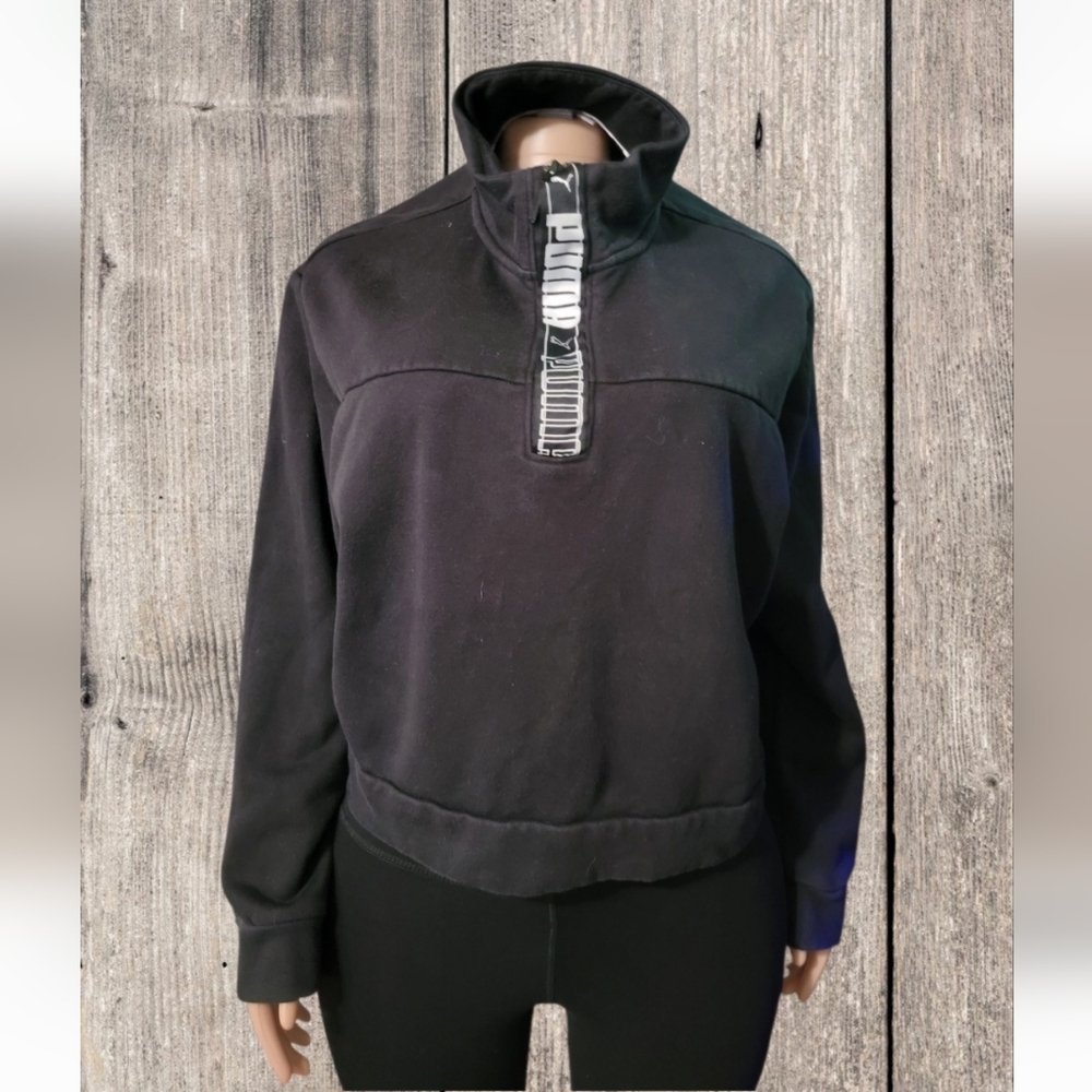 Puma Black High-Collar Sweatshirt